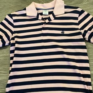 Pink and navy brooks brothers slim fit polo